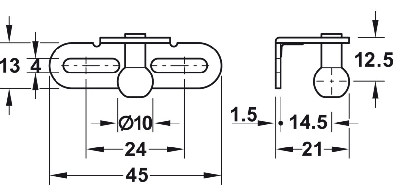 Hafele Automatic Open Flap Stay 80N