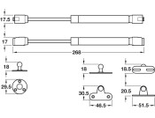 Hafele Automatic Open Flap Stay 80N