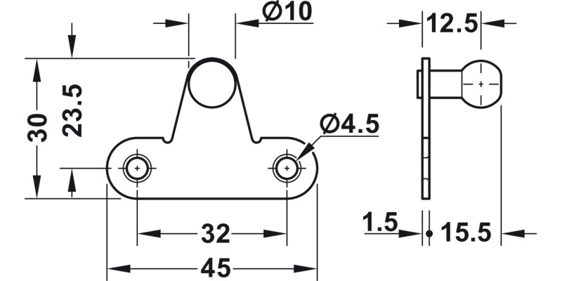 Hafele Automatic Open Flap Stay 80N