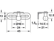 Hafele Automatic Open Flap Stay 120N