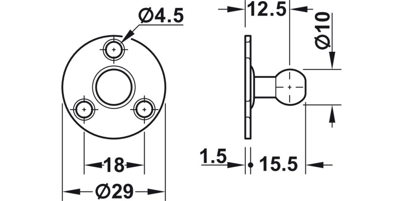Hafele Automatic Open Flap Stay 120N