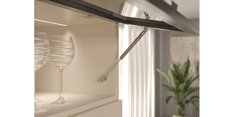 K12 Adj Auto Lid Stay 164mm 50N Slv/Gry