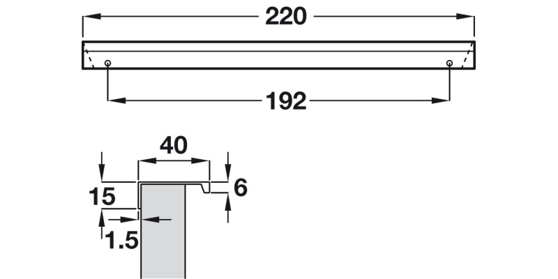 Finn Trim Handle Alu SSE 192mm cc