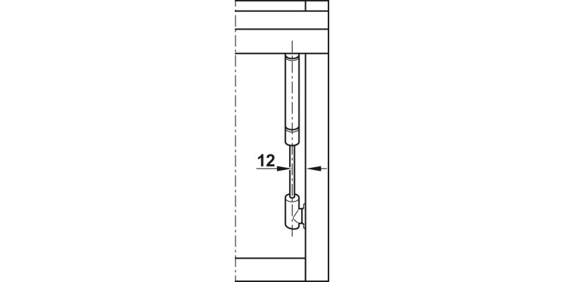 K12 Adj Auto Lid Stay 164mm 100N Slv/Gry