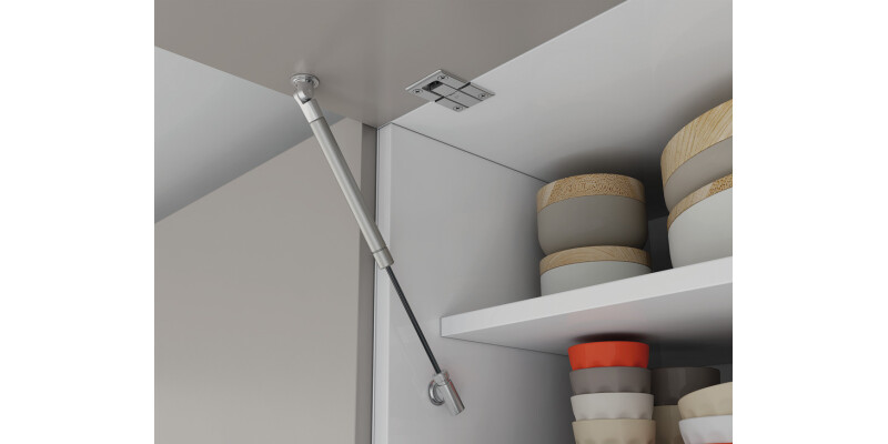 K12 Adj Auto Lid Stay 244mm 100N Slv/Gry