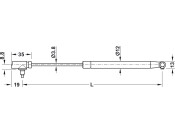 K12 Adj Auto Lid Stay 244mm 100N Slv/Gry