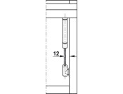 K12 Adj Auto Lid Stay 355mm 60N Slv/Gry