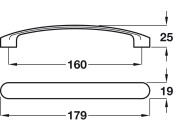Harrington D Pull Handle ZA PC 160mm cc