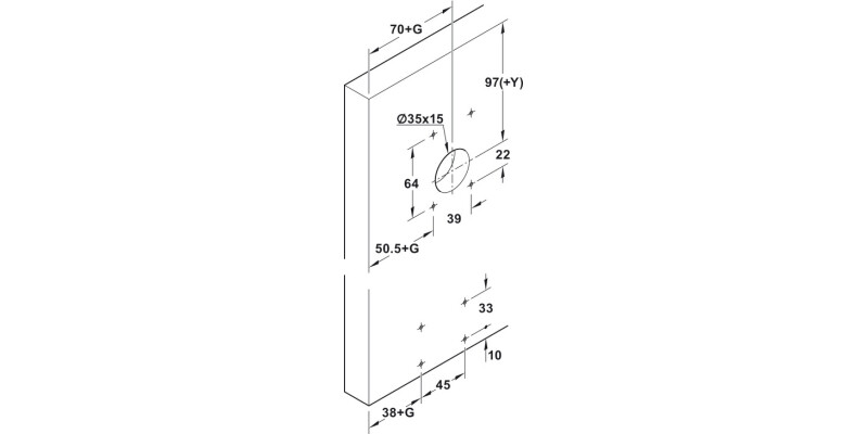 Slido F-Li31 60A FitSet 1Dr w Two SC
