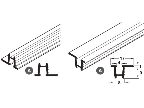 Hafele System 7 IF Rev Track 3.0m SAA