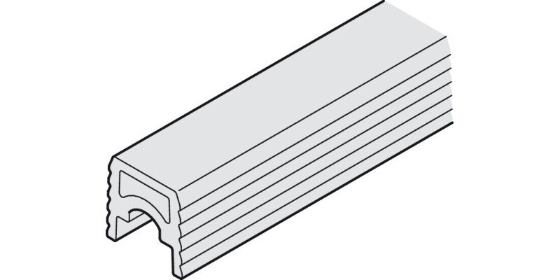 Bottom Guide Track, Single, for Sliding Cabinet and Wardrobe Doors, Hawa-Combino