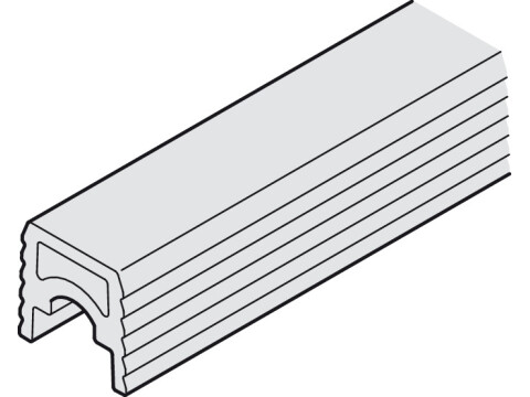 Bottom Guide Track, Single, for Sliding Cabinet and Wardrobe Doors, Hawa-Combino