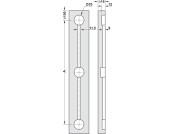 Straight Fitt f Wood Dr Max 2650mm Gry