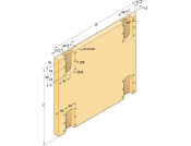 Slido F-Flush52 20A FitSet 2Dr 450mm Slv
