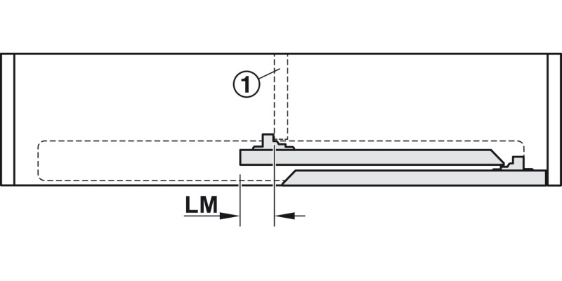 Slido F-Flush52 20A FitSet 2Dr 450mm Slv
