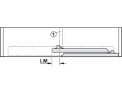 Slido F-Flush52 20A FitSet 2Dr 450mm Slv