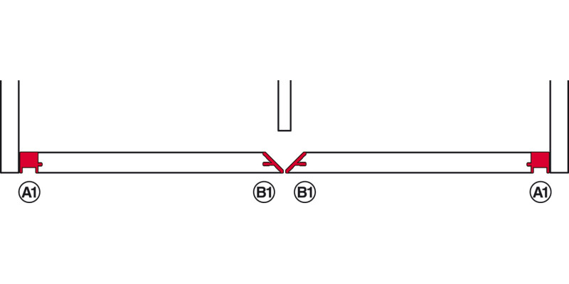 Slido F-Flush52 20A FitSet 2Dr 450mm Blk