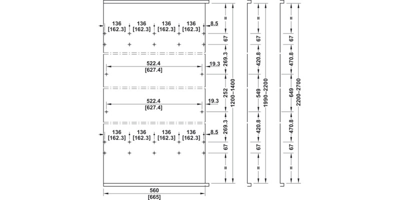 Slido F-Park72 50A 1Dr Set 665/1200-1400
