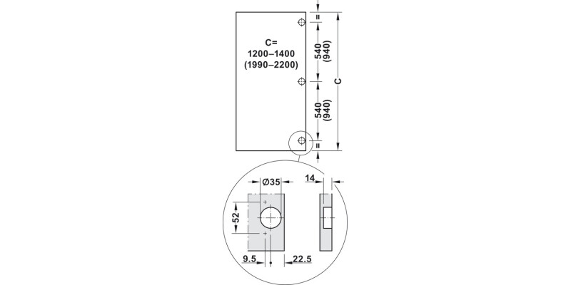 Slido F-Park72 50A 1Dr Set 560/1990-2200