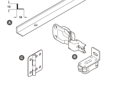 Hafele SF-16D FitSet w Track 4Dr 1x2.0m