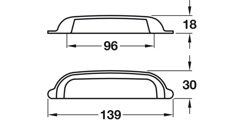 Delia Cup Hdl Brass Bru Brass 96 mm cc