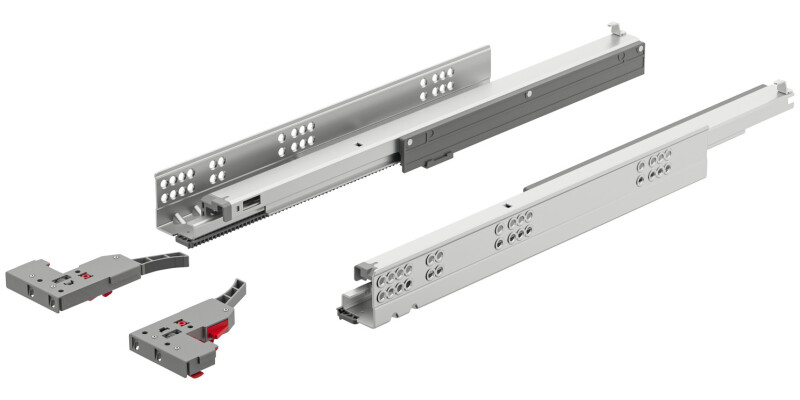 Concealed Runners, Full Extension, Synchronised, Load Capacity 30 kg, Matrix Box