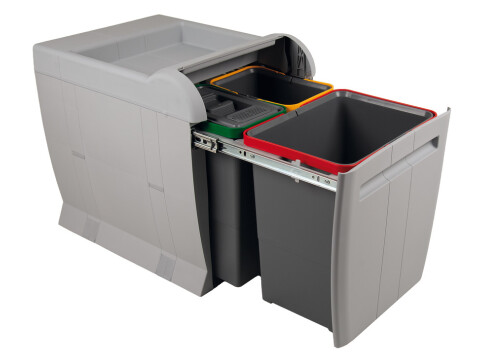 City 450 PO Bin Hinged 2x8+18L Lt/Dk Gry