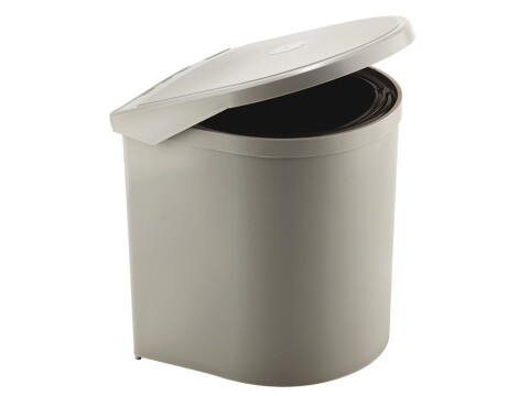 Swing Out Waste Bin 10L UH SS/Pl Gry/Blk