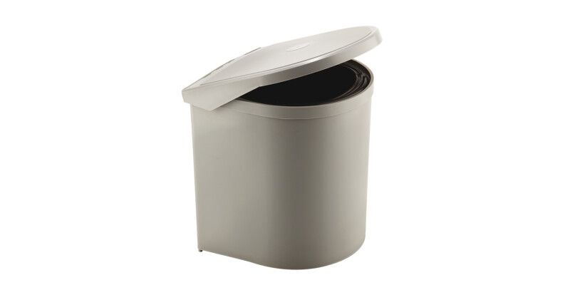 Swing Out Waste Bin 10L UH SS/Pl Gry/Blk