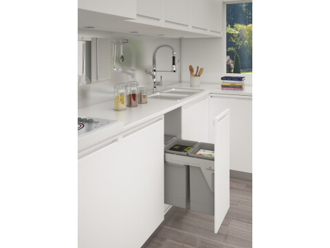 Stanto 400 PO SC Bin 2x24L Slv-Gry