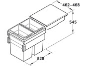 Hailo Euro-Cargo 500 Bin 2x38L Dk