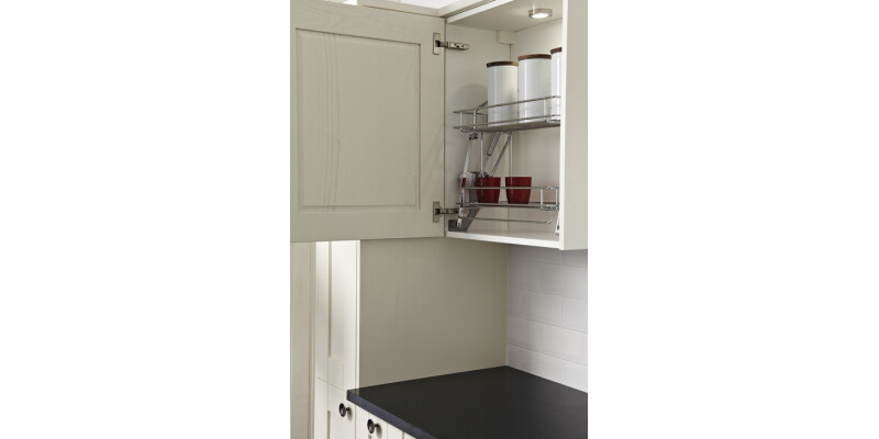 Wire Pull Down Shelf 2-Tier Gas 500mm CP