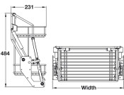 Wire Pull Down Shelf 2-Tier Gas 500mm CP