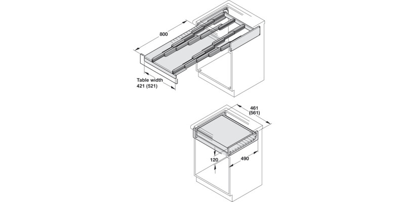 Rapid PO Table 600mm 100kg SSE