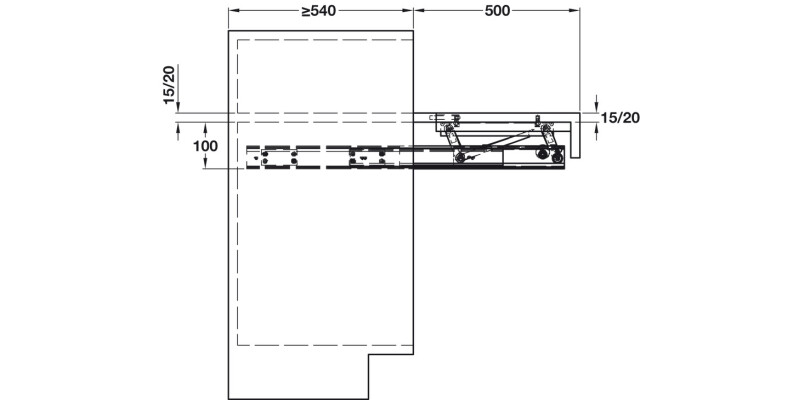 OPLA PO W/T w Shelf 40kg 450mm St/AA