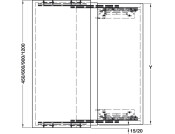 OPLA PO W/T w Shelf 40kg 450mm St/AA