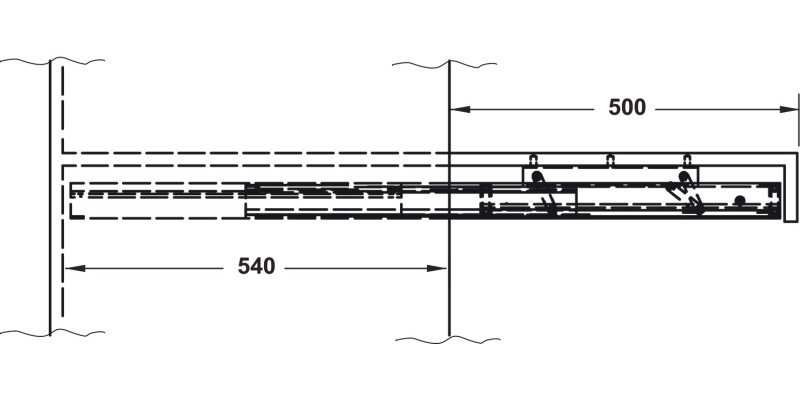 OPLA PO W/T w Shelf 40kg 450mm St/AA