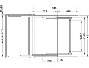 LUNCH PO Table Fitting 60kg 900mm St/AA