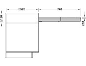COOK PO W/T w Int Storage 60kg 600mm Slv