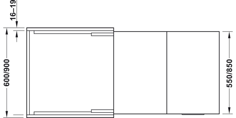 COOK PO W/T w Int Storage 60kg 600mm Slv