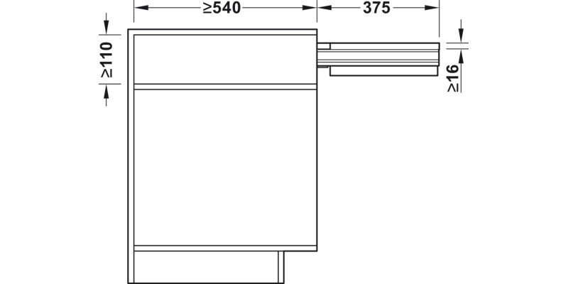 FUNCTIONAL PO W/T w Storage 40kg 600mm