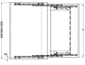 OPLA FOLDING PO W/T w Shelf 125/600mm