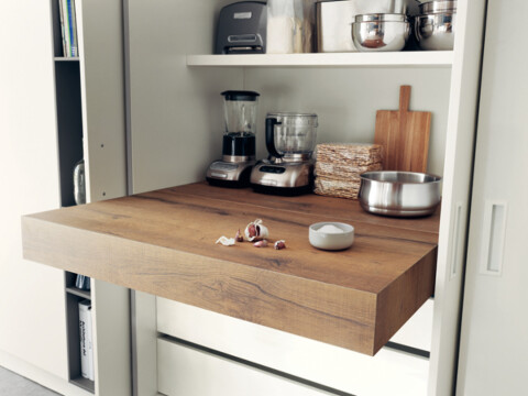 Pull Out Worktop, Aligned With Shelf, OPL� FOLDING
