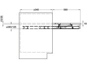 OPLA FOLDING PO W/T w Shelf 125/1200mm