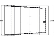 MENSOLA T-ABLE+39 PO Table w Leg 1200mm