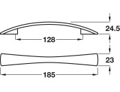 Quigley Bow Hdl ZA Pol Chr 128mm cc