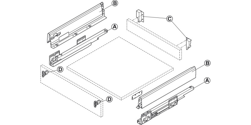 MXS Std Drw Set Full 50kg 84/450mm Ant