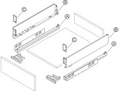 MX Std Sgl Drw Sides 80/300mm St Wht