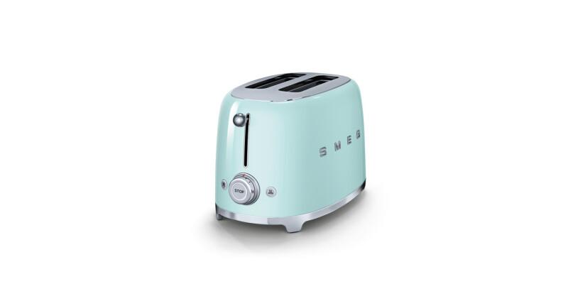 Smeg FAB TSF01PGUK Toaster 2 Slc Grn