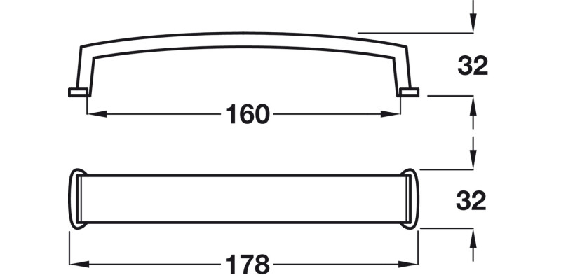 Leopold D Pull Hdl Alu SSE 160mm cc